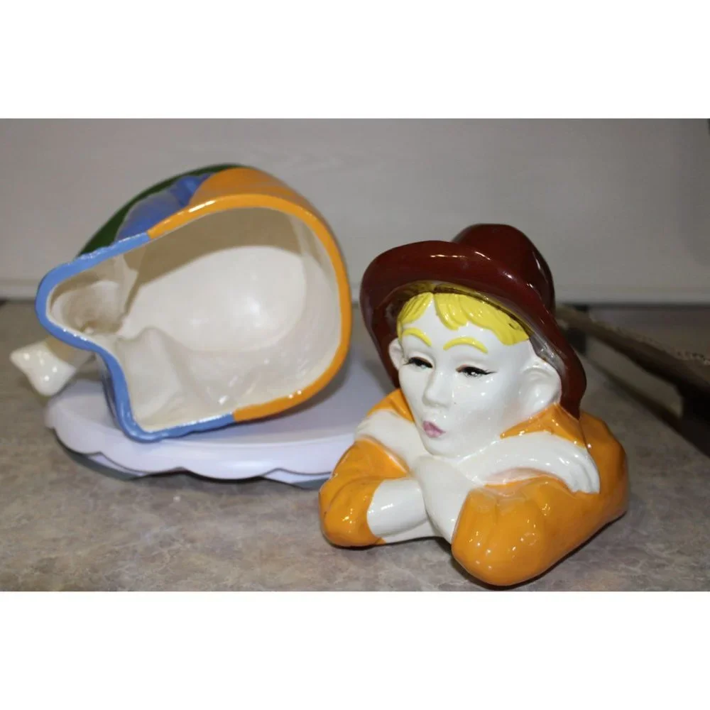 Cookie Jar - Arnel's Porcelain - Whistling Barefoot Boy